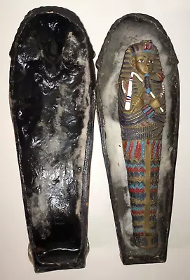 Ancient King Tut EGYPTIAN 18  Sarcophagus With TUTANKHAMUN 15  MUMMY Statue • £233.01