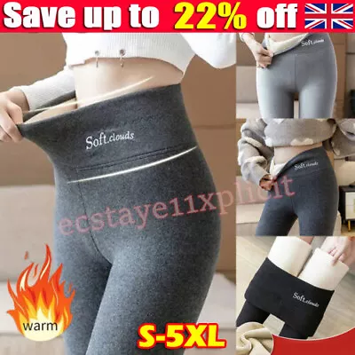 £2.75 • Buy Women Winter Thick Leggings Pants Fleece.Lined Thermal.Stretchy Warm.Soft UK