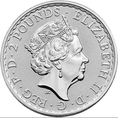 2022 United Kingdom 2 Pound Silver Britannia .999 1 Oz Fine Silver BU - In Stock • $40.63