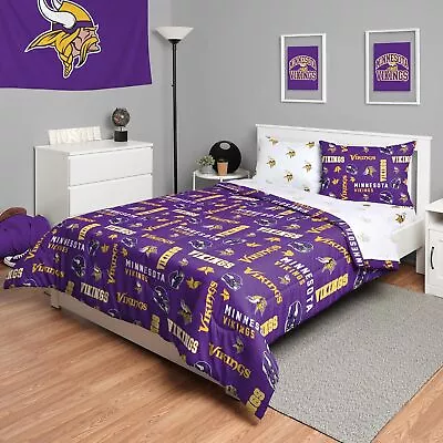 FOCO NFL Team Logo Bed In A Bag Comforter Sheets Pillow Full Color  • $132.65