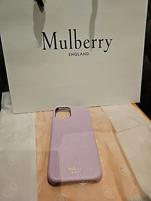 MULBERRY Apple IPhone 12 Phone Case With Mag No Box Heavy Grain Lilac Blossom  • £54.99