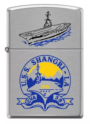 USS Shangri-La (CVA-38) Aircraft Carrier Zippo MIB  Brushed Chrome  • $30