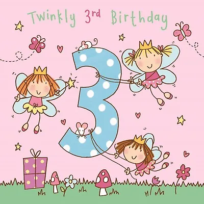 3 Year Old Card -Age 3 Card - 3rd Birthday Card For Girl -Girl Age 3 Card -Fairy • £3.99