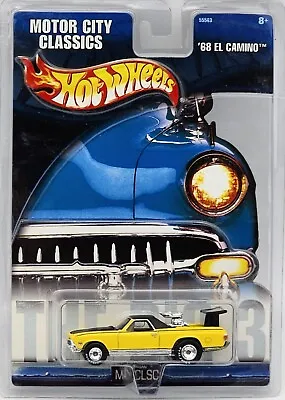 Hot Wheels 2002 Walmart Excl. Motor City Classics Yellow 1968 Chevy El Camino! • $13.99