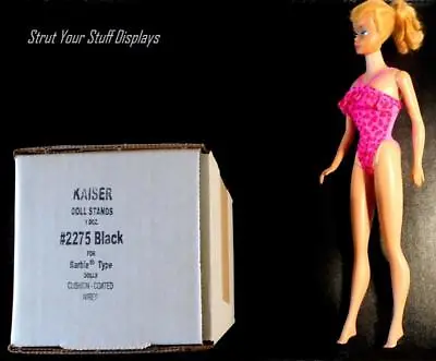 #2275 KAISER~ 12 Doll Stands BLACK. Fit 11.5 -12  Tall Dolls BARBIE MIDGEv KEN • $33.50