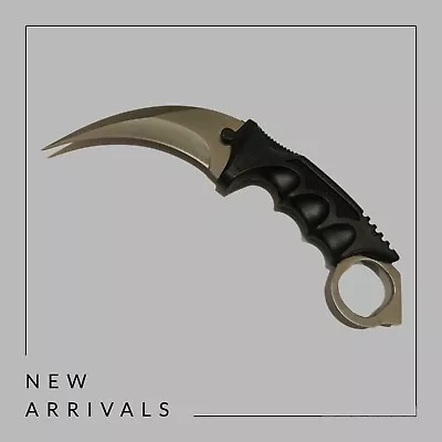 Csgo Karambit Counter Strike Tactical Survival Claw Neck Knife W/ Sheath- Silver • $29.95