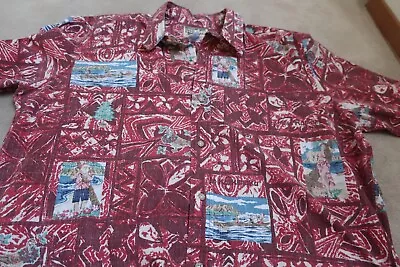 Reyn Spooner MELE KALIKIMAKA Men's Pre Owned Short Sleeve Christmas Shirt XXL • $35