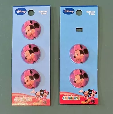 Disney Mickey Mouse Clubhouse Minnie Mouse 1” Buttons Shank Back - 5 Buttons • $5