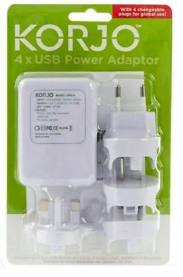 $34.70 • Buy International Travel Plug 4 USB Power Adapter Type C Worldwide 5A Universal