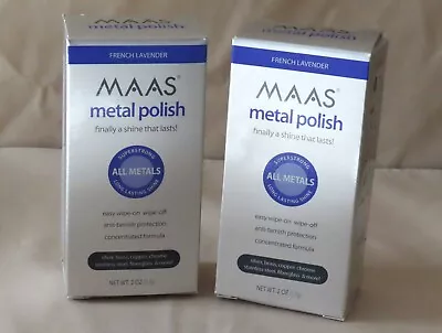 2 Maas Metal Polish 2oz Tube Multi-Surface All Metal French Lavender 4 Oz Total • $68