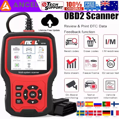 ANCEL VD700 OBD2 Scanner Fit For VW All System Scan TPMS OIL SAS Diagnostic Tool • $145