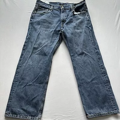 Levis 569 Boot Cut Jeans Mens 36x30 Blue Dark Wash Cotton Denim Pants • $9.99