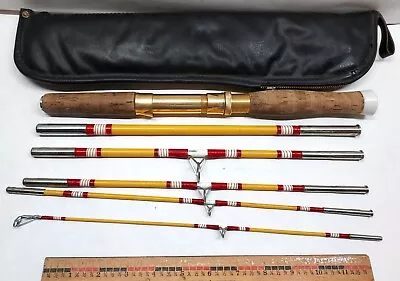 Vintage Travel Casting Spinning Rod With Case - 6 Piece Set • $54.03