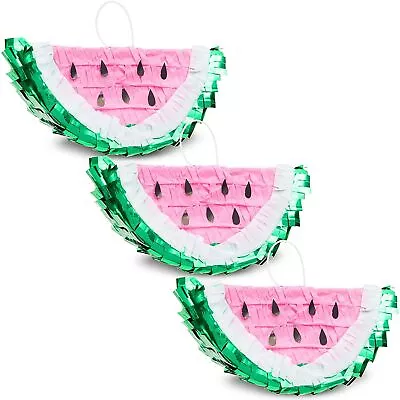 3x Mini Watermelon Slide Pinatas For Kids Birthday Party Cinco De Mayo Office • $19.99