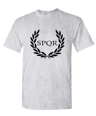 SPQR Roman Eagle Empire Caesar Wreath Oak - Mens Cotton T-Shirt • $11.99