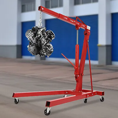 4400lbs 2 TON Red Heavy Duty Engine Motor Hoist Folding Picker Shop Crane Lift • $265