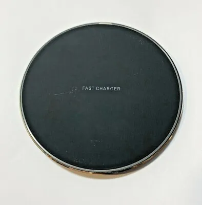 Black Round Wireless Charger Charging Pad Qi Technology For Apple Iphone Series • £3.99