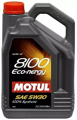 Motul 8100 Eco-nergy 5W-30 Synthetic Gasoline And Diesel Lubricant - 5 Liter • $58.92