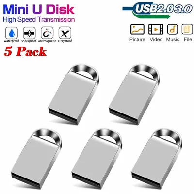 5 Pack USB 3.0/2.0 Mini Flash Drive Memory Thumb Stick 64GB 32GB 16GB 8GB U Disk • $17.49