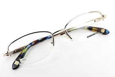 MARCHON NYC WALDORF 710 Gold 51-17-135 Half Rimless Frames Flex Hinges L360 • $17.99