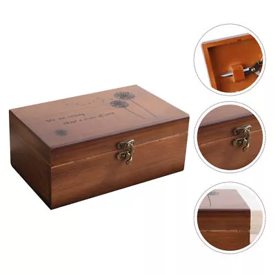  Solid Wood Sewing Box Natural Pine Desktop Stationary Organizer • $30.20