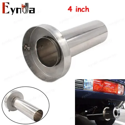 Universal 4 Inches Exhaust Muffler Tip Stainless Steel Round Removable Silencer • $14.89