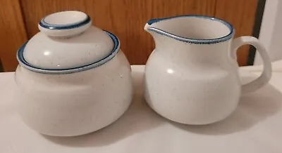 VTG MIKASA Blue Cordon Bleu CG 500 Cream & Sugar Bowl W/Lid MID CENTURY 1970's  • $19.90