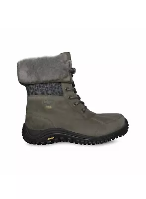 Ugg Adirondack Ii Exotic Charcoal Leather Sheepskin Womens Boots Size Us 8.5 New • $199