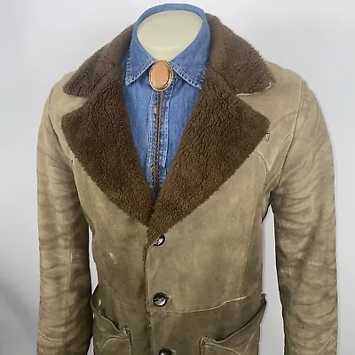 Pioneer Wear Suede Coat Leather Jacket Vintage 60s 70s Marlboro Rancher Mens 42 • $119.99