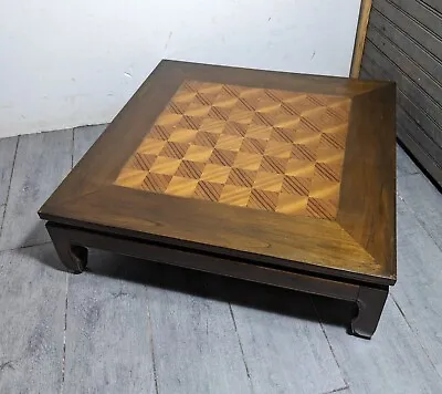 Vintage Chinese Ming Wood Chess Board Low Floor Table Mid Century Modern Asian • $720