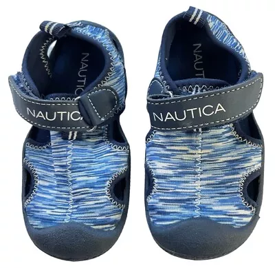 Nautica Infant Baby Sandal With Strap Tiny Kettle Gulf-Blue Toddler 7 Water Shoe • $8