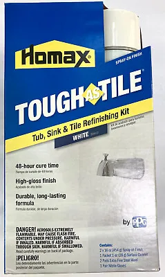 Homax Tough As Tile Refinishing Kit White 32 Oz Spray-On Epoxy PPG Tub Sink Tile • $94.75
