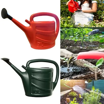 £8.49 • Buy Watering Can With Rose Holder Plastic Garden Plants Indoor Outdoor 6 7 10L Litre