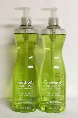 2-Pack Method ~ Lime & Sea Salt Dish Soap With Plant-Based Grease Cutting Power • $26.99