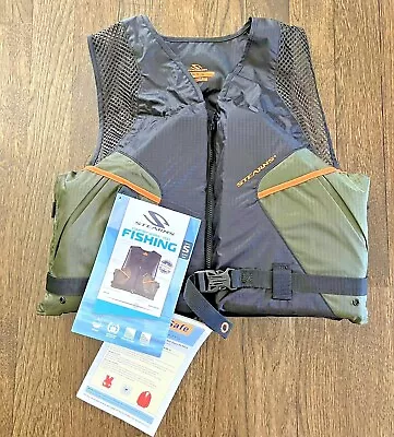 Stearns NWT Fishing Vest Adult Small 36-38 Comfort Series Vest Green PDF NWT • $44.99