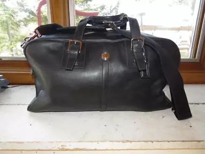 NEW VINTAGE Coach Voyage Cabin  Black Leather Duffle Bag 77124 NWOT • $299.99