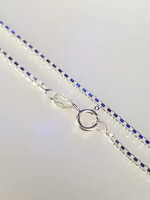 1.7mm S925 Sterling Silver Box Chain 20  Necklace - 6 Grams • $11