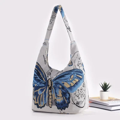 £12.99 • Buy Womens Tote Bag Large Ladies Shopping Shoulder Commuting Canvas Butterfly Bag