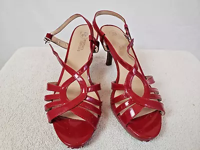 Mootsies Tootsies Size 9 Red Open Toe Strappy Sandal 2  High Heels • $14