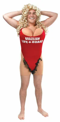 Lifeguard Anita Waxin Hairy Mary Red Bikini Mens Brazilian Swimsuit Costume • $37.36