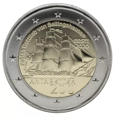 ESTONIA - 2 € Euro Commemorative Coin 2020 - 200 Years Discovery Antarctica UNC • $5.50