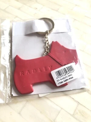 £9.90 • Buy Radley Leather Dog Shape Key Ring, Dark Pink, BNWT