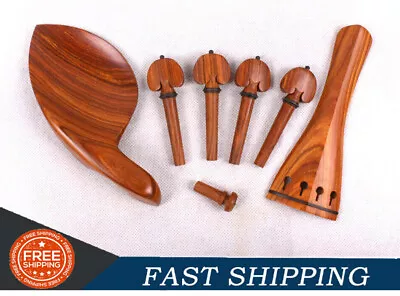 Rosewood 4/4 Violin Kit Violin Part Violin Tailpiece Violin Peg Violin Chin Rest • $20.64