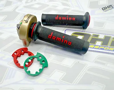 NEW Domino XM2 Quick FAST Action Throttle & Grips - Race Track Motorcycle GOLD • $119.97