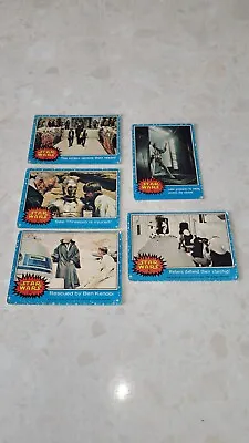 £3.25 • Buy 5 Star Wars Collectors Cards Topps Chewing Gum 1977 Blue Series Bundle 