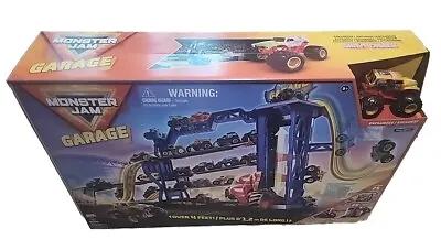 Monster Jam Garage Playset And Storage W/ Grave Digger Monster Truck 6065444 NEW • $49.99