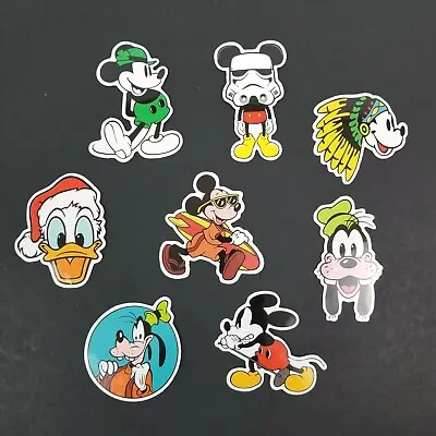 Disney Mickey Mouse Stickers Laptop Luggage Car Decals W/ Mystery Decal Lot Of 8 • $3.99