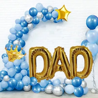 Happy Fathers Day Balloons 16  Self Inflating Banner Best Amazing DAD Baloons UK • $4.84