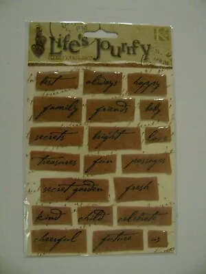 K&Company Life's Journey Clearly Yours DOMED WORD STRIPS NIP • $5.29