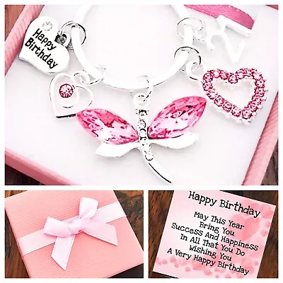 £4.75 • Buy 13th 15th 16th BIRTHDAY Gift, PINK DRAGONFLY, 40th 50th 60th 65th 70th 80th